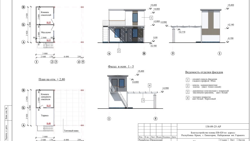 Санаторий в Крыму в Евпатории – Проект пляжа